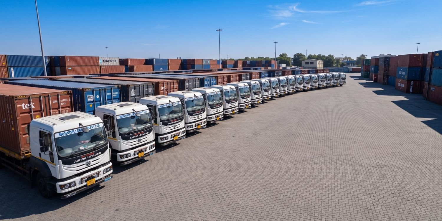 Mohnish Logistics fleet of trucks